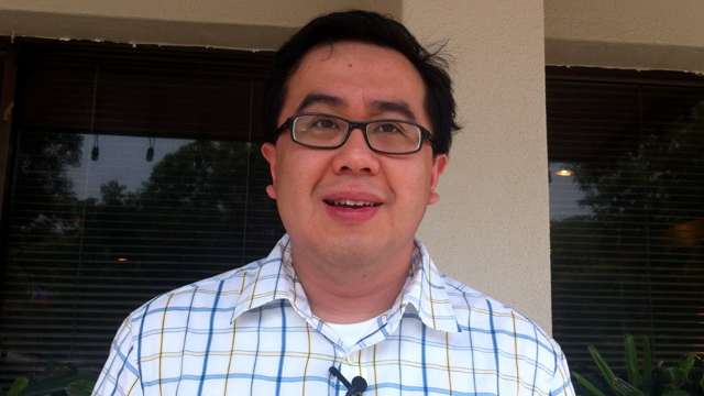 THANKFUL: Harvey Keh thanks the Senate for accepting his apology