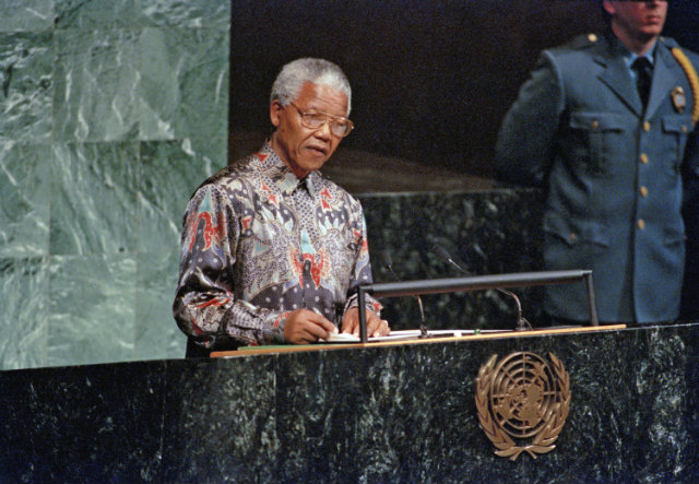 GAME-CHANGER. UNAIDS head Michel Sidibe credits former South African president Nelson Mandela for breaking the 'conspiracy of silence' surrounding HIV/AIDS. Photo by UN Photo/G Kinch