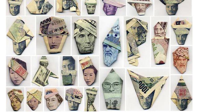 Moneygami by Japanese graphic designer Yosuke Hasegawa