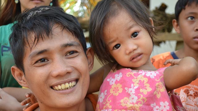 ANTHONY FRANCISCO. Construction worker with his 2-year-old daughter.