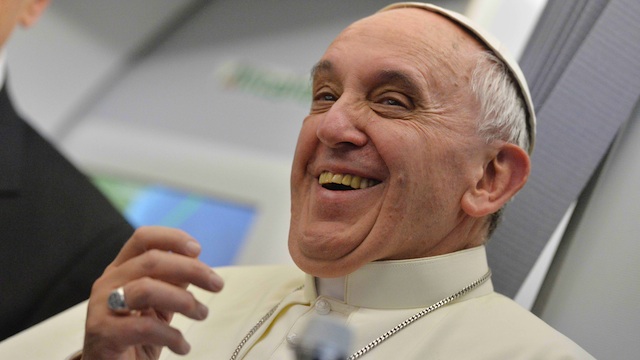 CHARISMATIC PONTIFF. Pope Francis says he's in no position to judge homosexuals File photo from Luca Zennaro/EPA/Pool