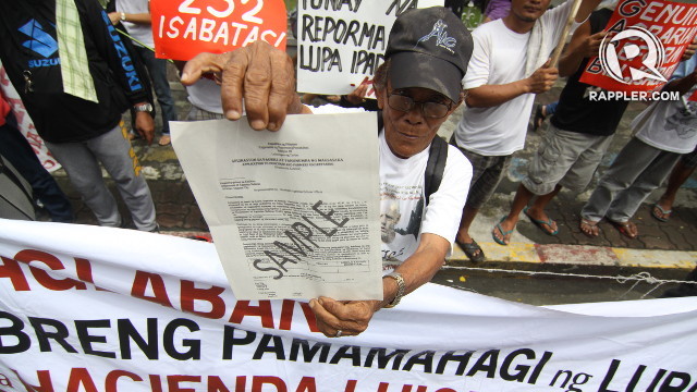 'SUFFERING'. Farmers say they suffered considerably by alleged bulldozed lands by TADECO. File photo by Arcel Cometa