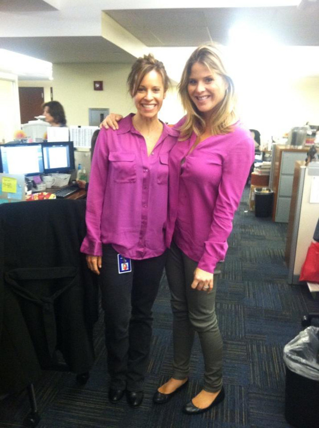 Presidential granddaughter and daughter Jenna Bush Hager (right) with fellow 'Today Show' anchor, Jenna Wolfe. Photo from the @jennabushhager Twitter account