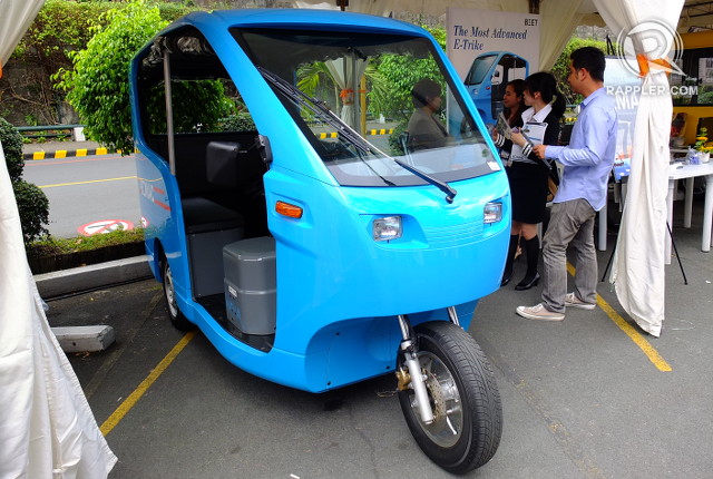 HI-TECH TRIKE. The Bemac e-tricycle from Beet Philippines has regenerative breaks that convert kinetic energy to electric energy, adding energy to its battery every time the driver brakes