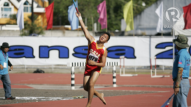 JAVELIN THROW. Photo by Rappler/Josh Albelda.