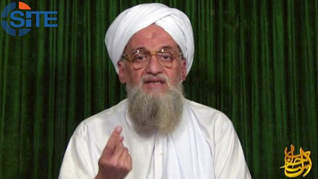 AL-QAEDA CHIEF. Hours after the US alert was issued on August 3, an audio recording was posted on militant Islamist forums in which Al-Qaeda chief Ayman al-Zawahiri accused the US of "plotting" with Egypt's military, secularists and Christians to overthrow Islamist president Mohamed Morsi. File photo by AFP