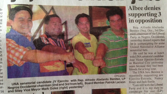 Foto dari Visayan Daily Star edisi 16 April