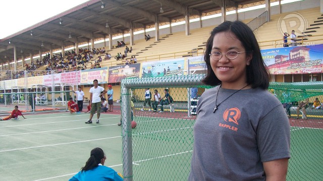 FINDING INSPIRATION. Author Benise Balaoing found inspiration in goal ball Palarong Pambansa athletes. Julienne Joven.