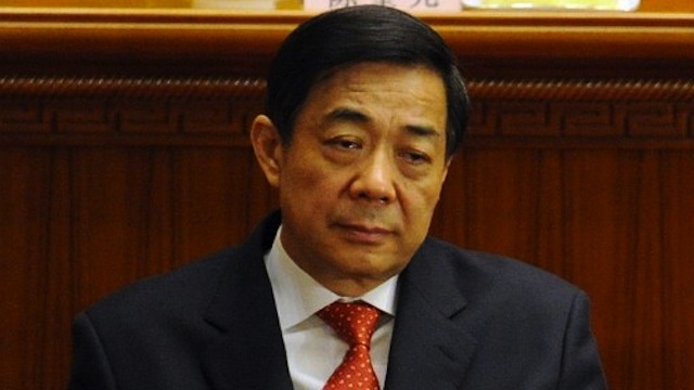 DISGRACED. This photo taken on March 14, 2012, shows Chongqing Party Secretary Bo Xilai during the closing ceremony of the National People's Congress at the Great Hall of the People in Beijing. AFP Photo/Mark Ralston