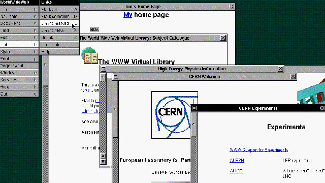 BACK IN 1993. The world wide web looked like this. Screen shot from CERN