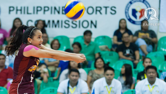DEFENSIVE ACE. Dionela leads the league in receiving and is second in digging. Photo by Rappler/Roy Secretario.