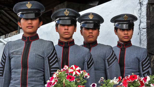 WOMEN'S MONTH. The 4 female cadets on PMA's top 10. From left Maryam Balais, Jocelyn Advincula, Vanessa Factor and Maila Maniscan 