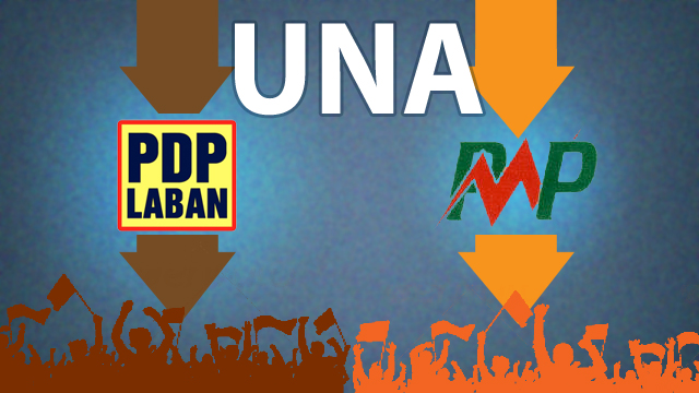 UNA TANDEM. Vice President Jejomar Binay's coalition is limiting its alliance to these two parties. Illustration by Ernest John Fiestan 