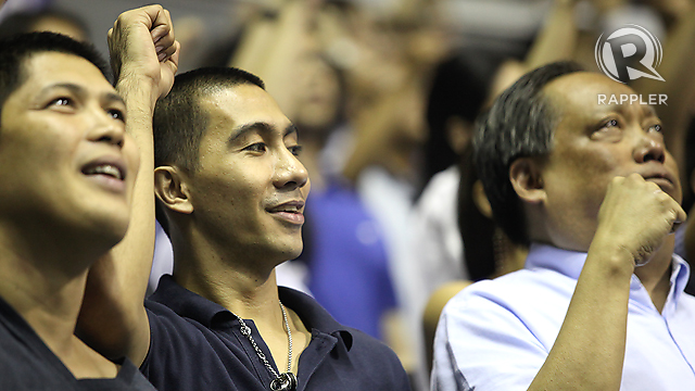 Former Ateneo players Enrico Villanueva and LA Tenorio. Photo by Josh Albelda.