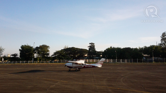 LIFTOFF. The second Cessna as it takes off for its inagural LiDAR flight.