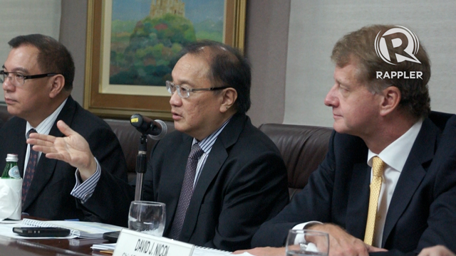 BALANCING BUSINESS INTERESTS. Businessman Manuel V. Pangilinan discusses his on-again off-again talks to acquire network GMA-7. Photo by Katherine Visconti.