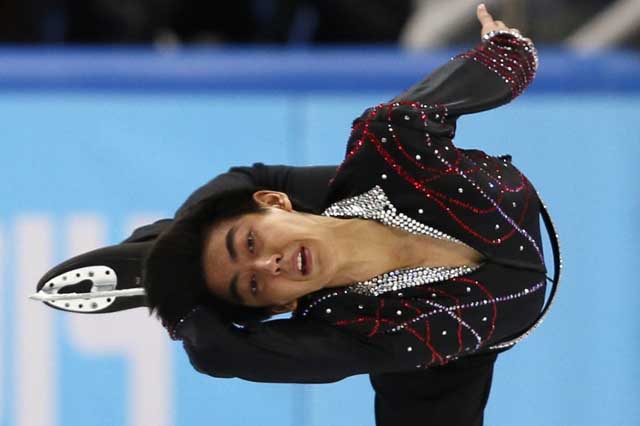 MIRACLE ON ICE. Filipino figure skater Michael Martinez is in the top spot of the Triglav Trophy competition after the short program. Photo by Adrian Dennis/EPA