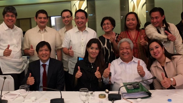 MISSION ACCOMPLISHED. Members of the RH bill bicam committee signal their approval of the measure. Photo from @OfficialSenPia 