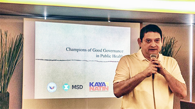 Senator Guingona III Giving the closing remarks for the LGU Champions for Health