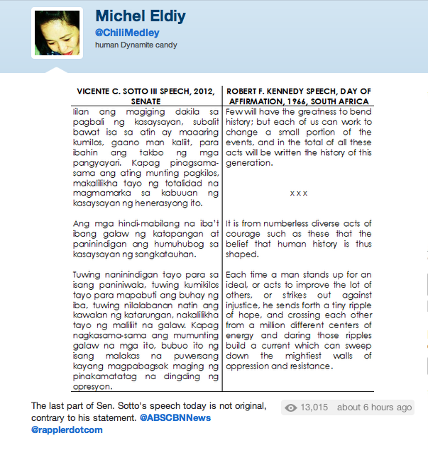 Screenshot of a Twitpic sent by user @ChiliMedley.