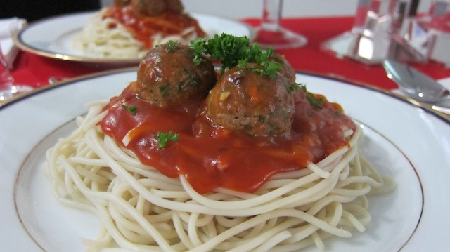 ITALIAN, ROMANTIC. Spaghetti and meatballs that tastes like it is from an authentic Italian trattoria. Photo by Rachel Alejandro