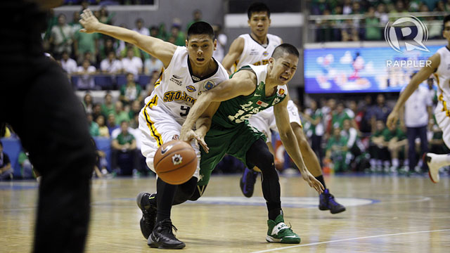 PEMOTONG KAPAL HILANG.  Bautista tidak memberikan kontribusi besar bagi UST di final.  Foto oleh Rappler/Josh Albelda.