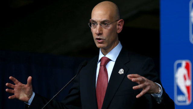 TIME TO GO. NBA Commissioner Adam Silver says the NBA can't host the All-Star festivities in Charlotte.  File photo by Paul Buck/EPA