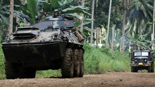 File photo of a military Armored Personnel Carrier (APC)