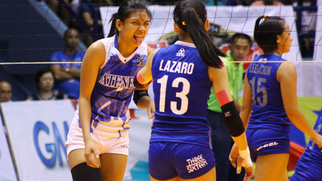 BACK ON TRACK. Ateneo returned to their winning ways by sweeping Southwestern. File photo by Josh Albelda/Rappler