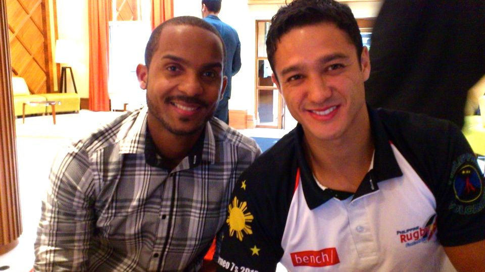 With Mister Martinique. Image from the Mr World - Philippines Facebook page