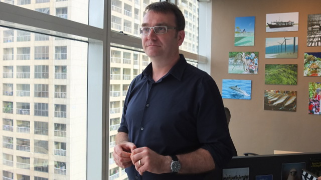 THE DARER. Earth Hour co-founder Andy Ridley in the WWF-Philippines office in Makati