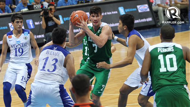 WE ARE THE CHAMPIONS. Arnold Van Opstal of La Salle, shown here in this file photo, scored 16 points and grabbed 16 boards to lead his crew to victory