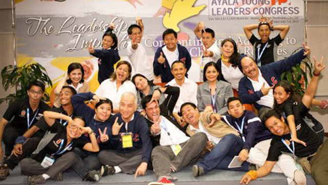 HAPPY CAMPERS. AYLC organizers and facilitators, including Rappler's Glenda Gloria, pose for a wacky photo at the 15th AYLC held in Tagaytay City. Photo courtesy of Joseph Navarro.
