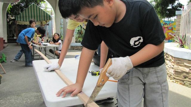MAKING THEIR OWN STILTS for Tinkering Class
