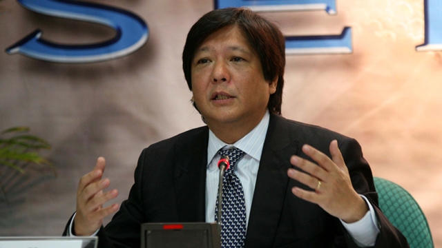 ACCURATE. Senator Bongbong Marcos says that his educational record is accurate. File photo by Senate PRIB, Cesar Tomambo