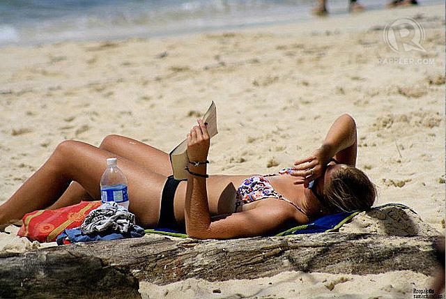 RELAX ON THE BEACH. Boracay is a getaway not only for foreign tourists but for local travelers, too