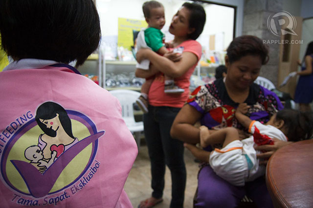 TSEK. The Department of Health promotes breastfeeding through its many campaigns. Photo by George Moya/Rappler