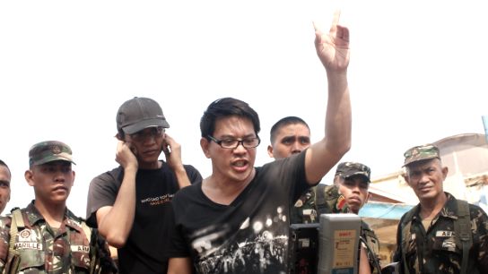 CANNES BEST DIRECTOR BRILLANTE Mendoza in action. Photo courtesy of THIS Channel