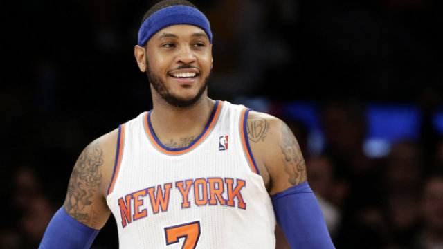 MELO TIMES. New York Knicks forward Carmelo Anthony had little to smile about this past season. Photo by Jason Szenes/EPA