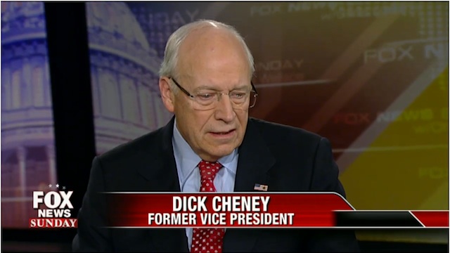 Former US Vice President Dick Cheney in an interview on 