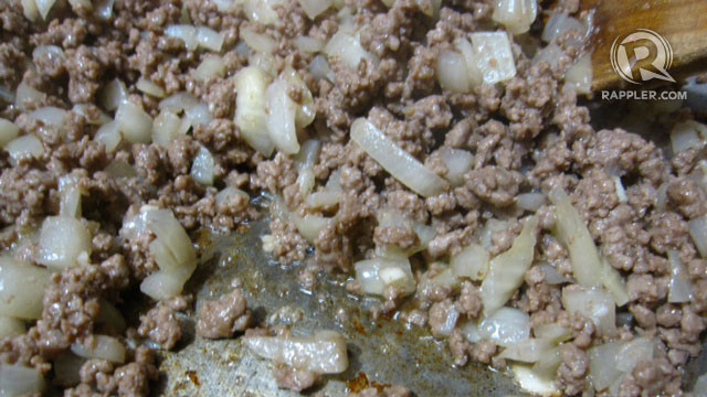 JUST RIGHT. Cook your ground beef into this nice shade of brown