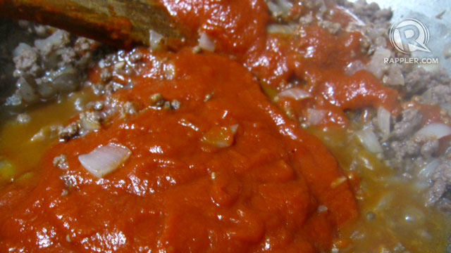 TIME FOR TOMATO. Chocolate pasta has tomato sauce just like other pasta dishes