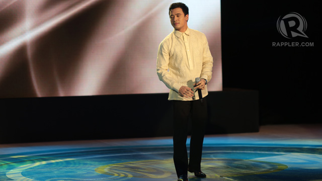 Eric Santos opened the program with a song number