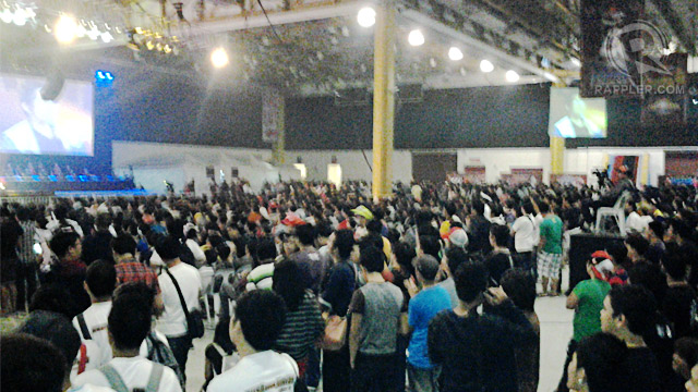 LEVEL UP! The crowd gathers for another event.