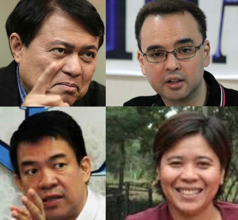 DE LIMA'S CLIENTS. Senators Manny Villar, Alan Peter Cayetano, Koko Pimentel and former Isabela Governor Grace Padaca were just some of the clients of then election lawyer Leila de Lima. File photos 