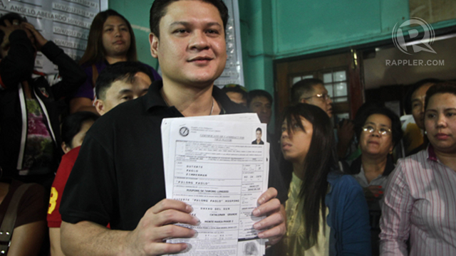 DUTERTE'S SON. The son of Rodrigo Duterte, Paolo, is running alongside his father. Photo by Karlos Manlupig