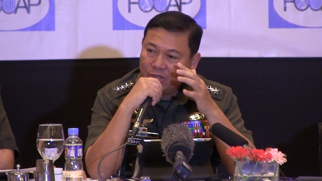 PMA REVIEW. AFP chief of staff General Emmanuel Bautista
