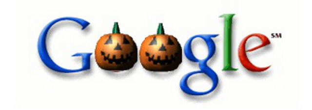 THEN. The first Halloween doodle in 1999