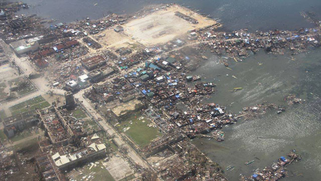 FLATTENED. Reports say that 100% of the structures in Guiuan, Eastern Samar, are damaged. Photo from the Armed Forces of the Philippines Central Command Facebook page