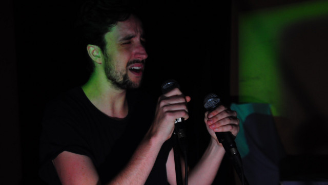 ARDENT SINGING. Tom describes his music as 'emphatic'